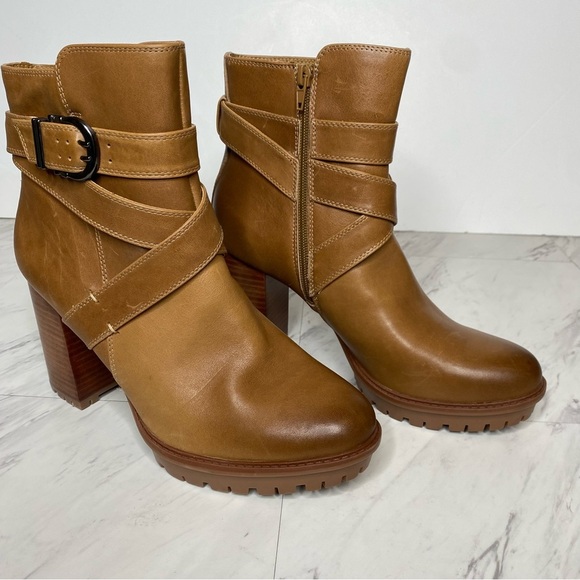 Naturalizer Lyra Brown Leather Heeled Bootie 10M - Picture 9 of 14